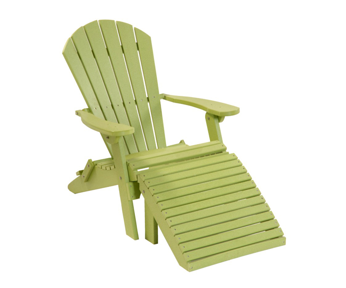 Folding poly Adirondack chair (Lime Green)