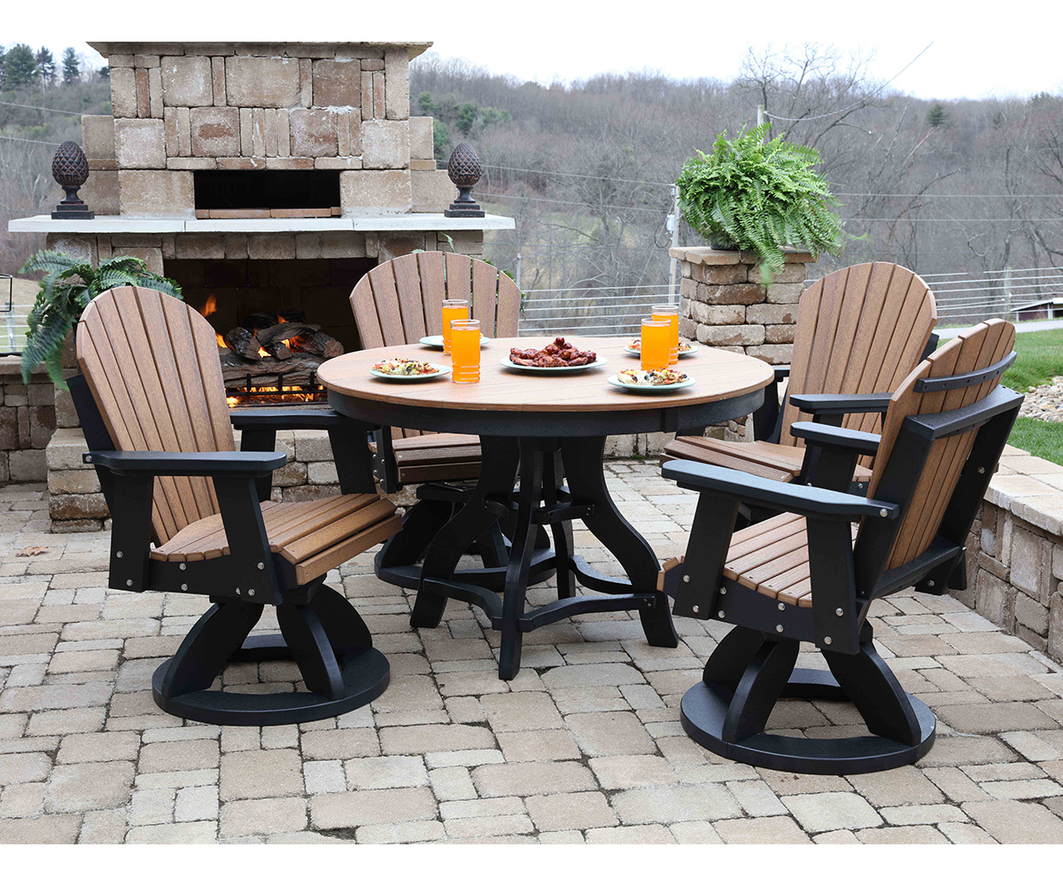 Six Chair Round Patio Set Comfort, Outdoor Round Patio Tables And Chairs